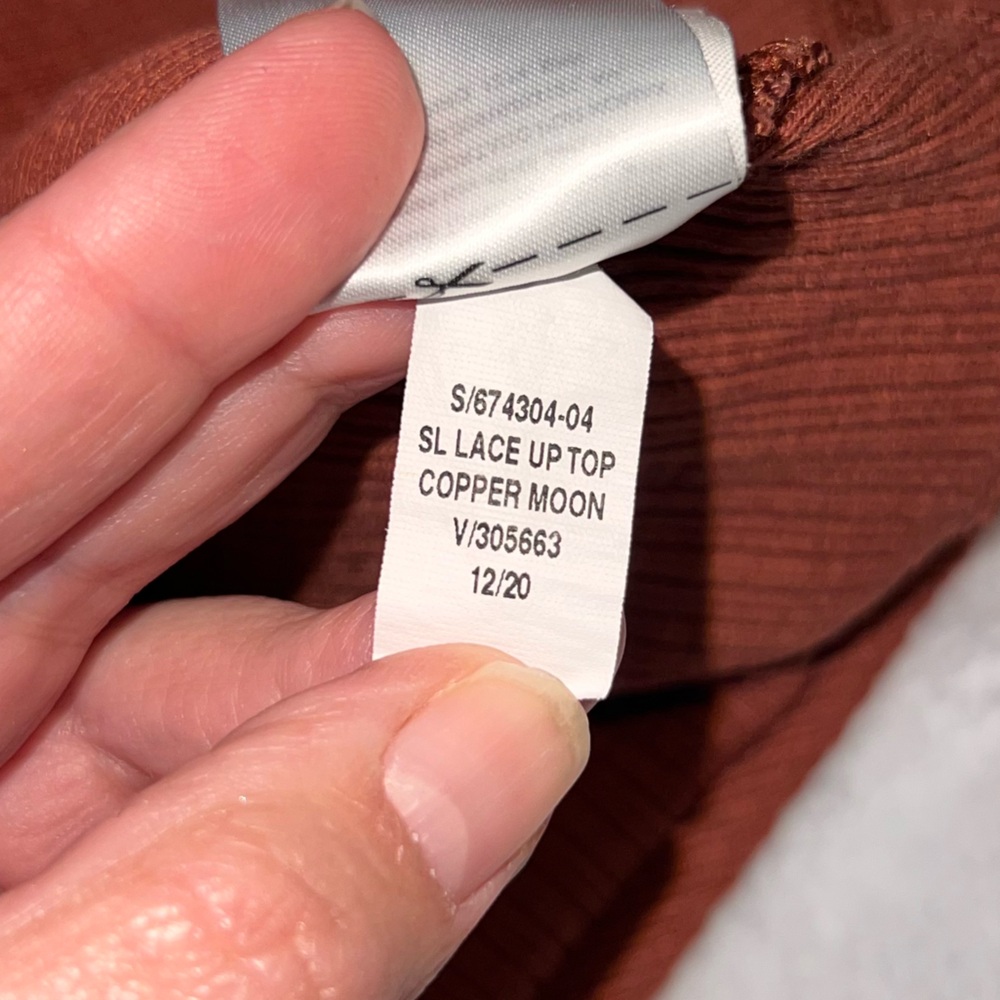 Copper Moon Ribbed Tank with Lace Up Neck Detail Old Navy Women’s Size XS - Picture 5 of 6